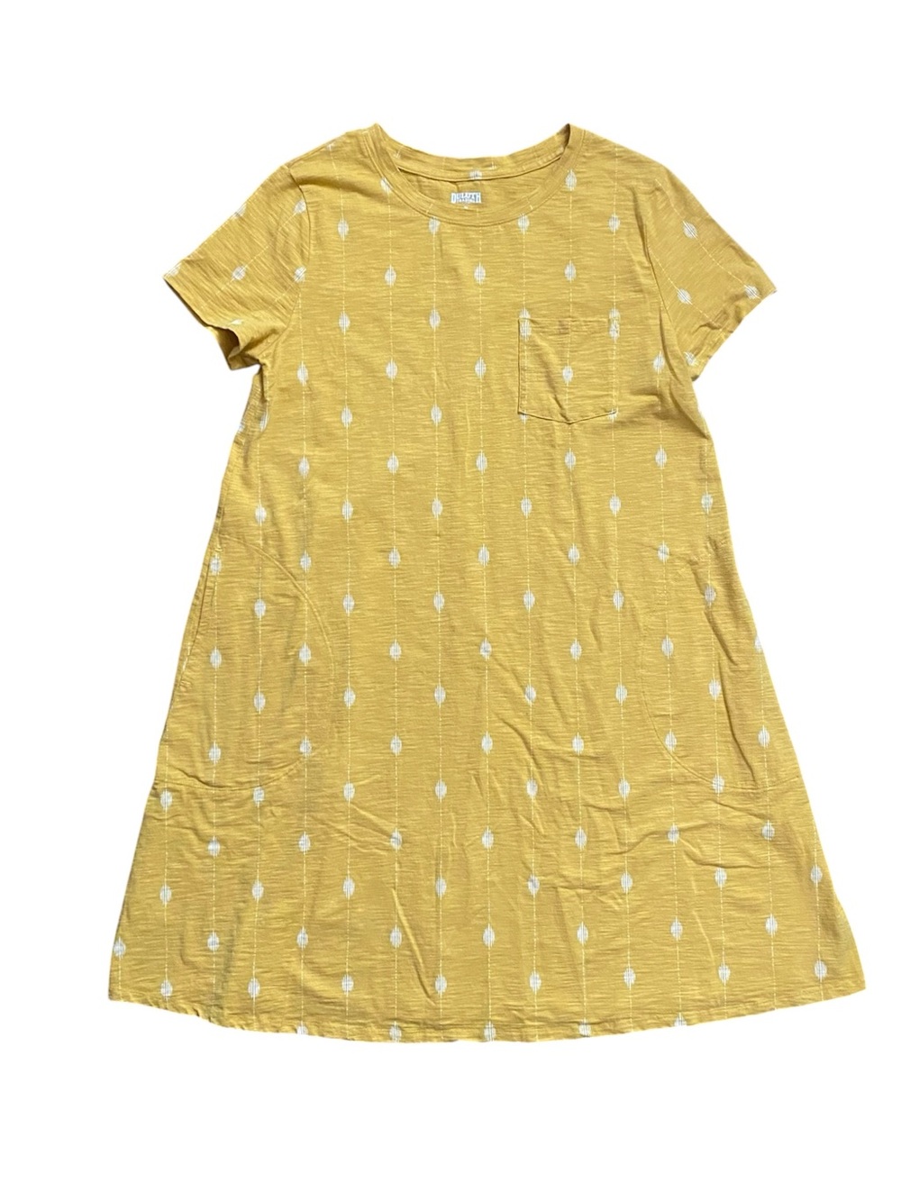 Duluth Trading Co A-Line T-shirt Dress Women’s Medium Yellow